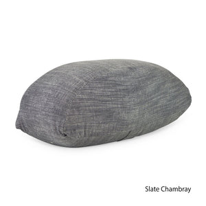 Organic Cotton Wave Cushion - Chambray