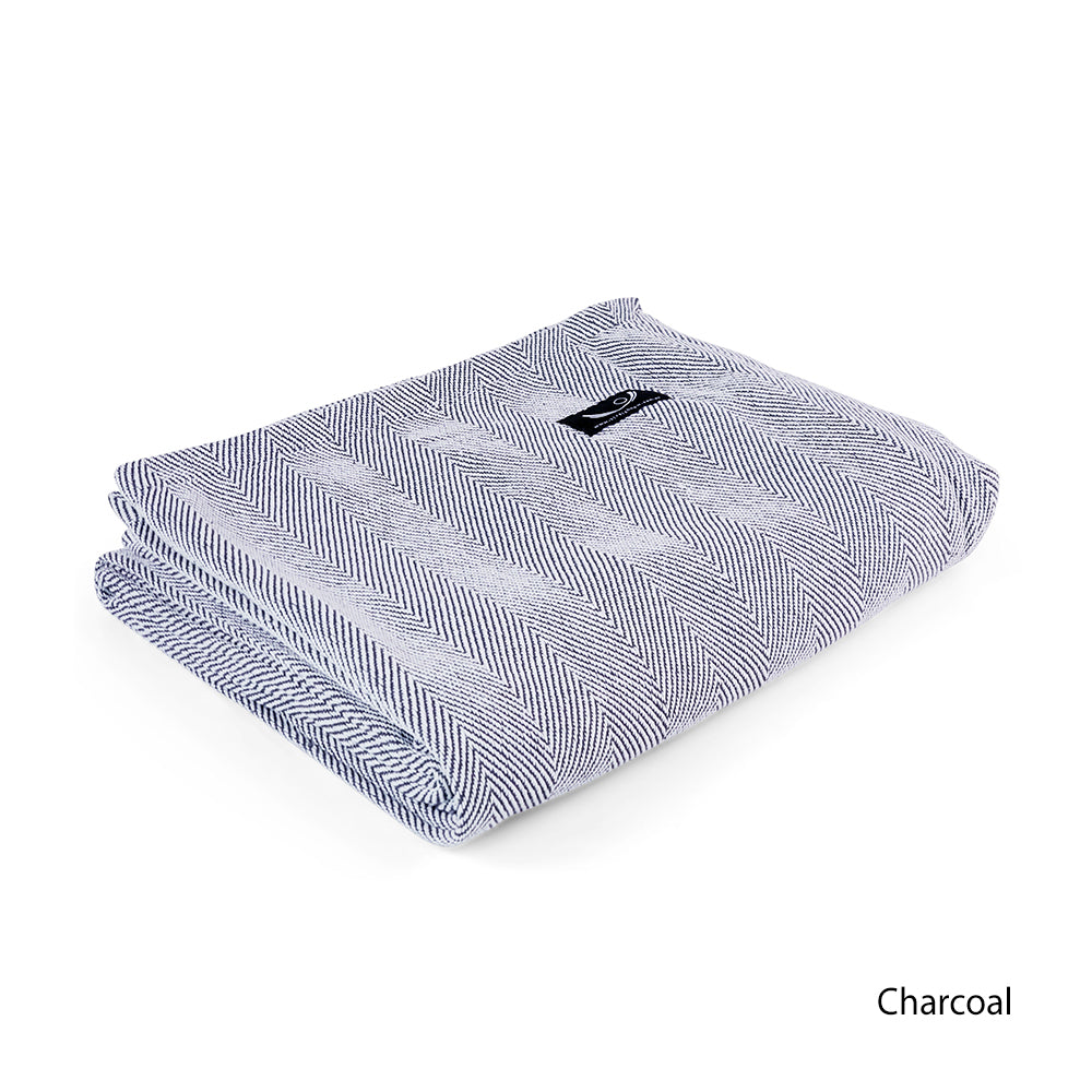 Chandani Organic Cotton Herringbone Yoga Blanket