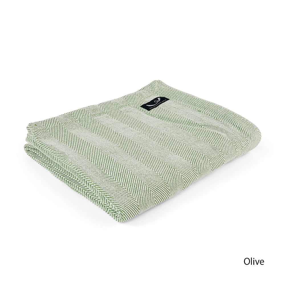 Chandani Organic Cotton Herringbone Yoga Blanket