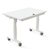 Conset DM96 height adjustable desk detail of control panel with tactile arrow buttons