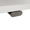 Conset DM96 sit stand desk side view showing 670-1320 mm height range