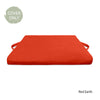 Replacement cover for zabuton meditation cushion in red earth organic cotton
