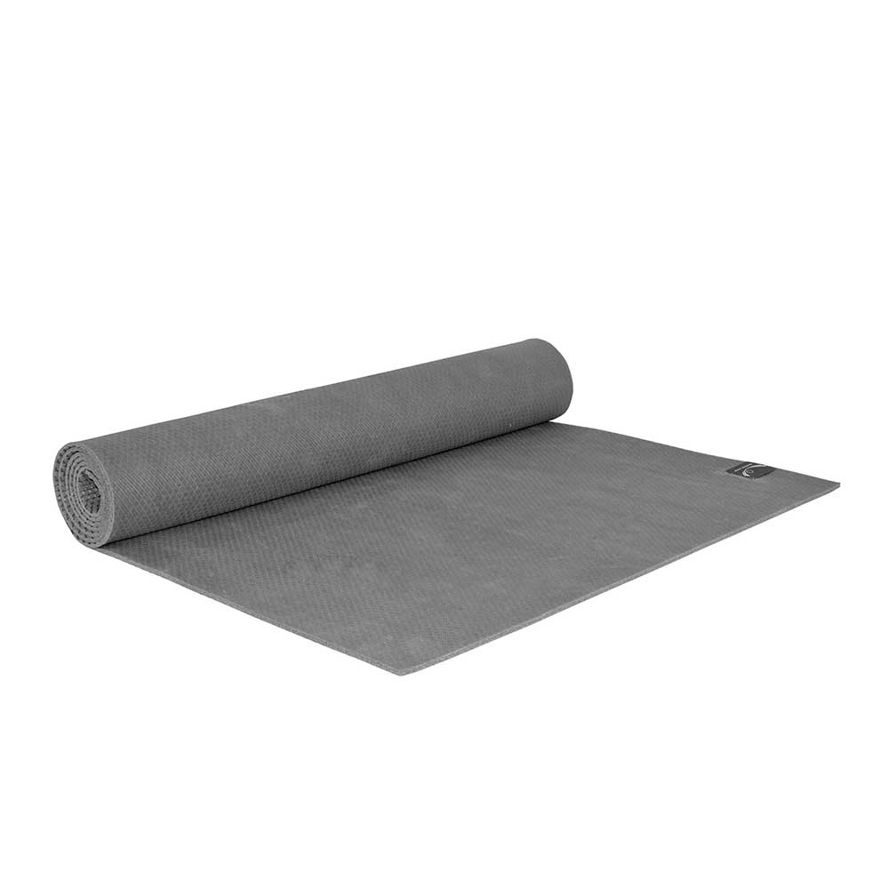 Earth Flow Natural Rubber Yoga Mat Grey - Main Image