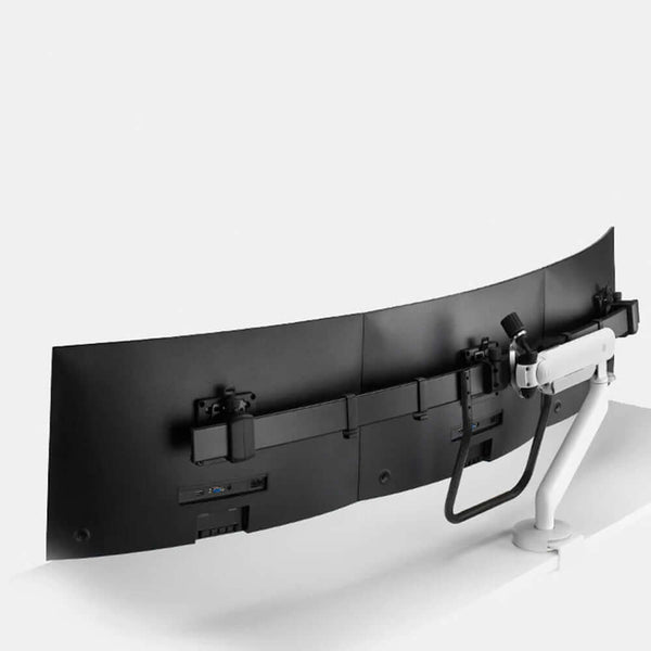 Stretchy Monitor Rim Flo X Triple Monitor Arm: Ergonomic Adjustable Mount for Heavy Screens ...