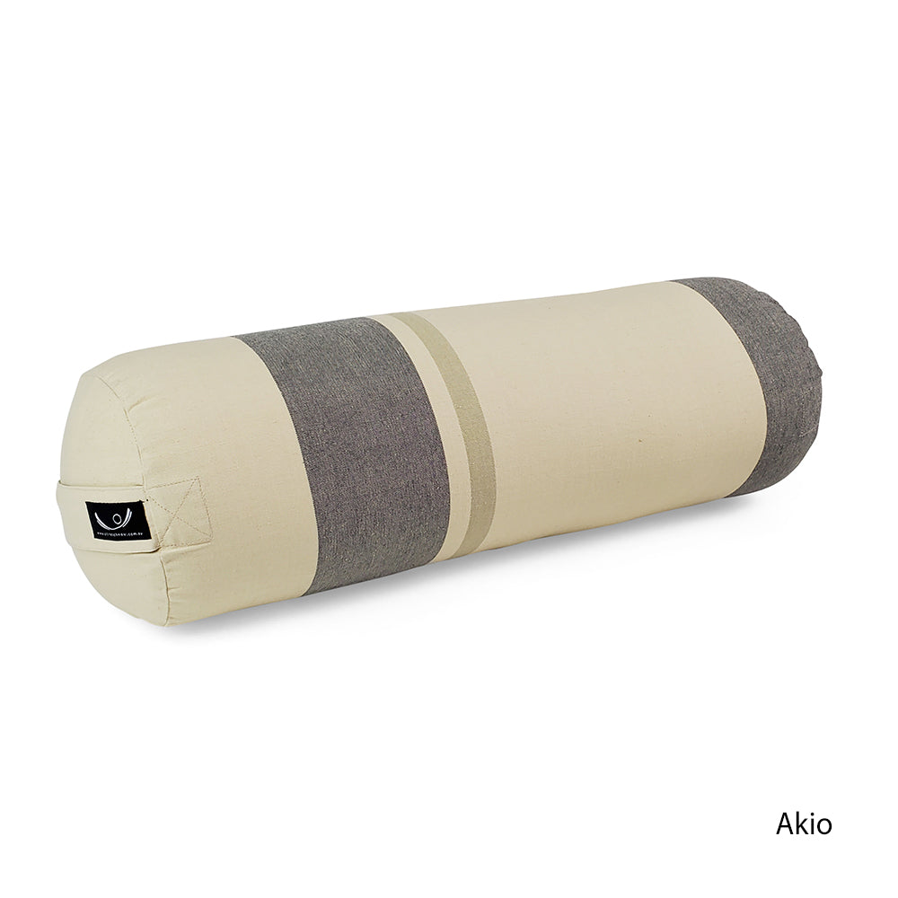 Woven Organic Cotton Yoga Bolster filled with Kapok