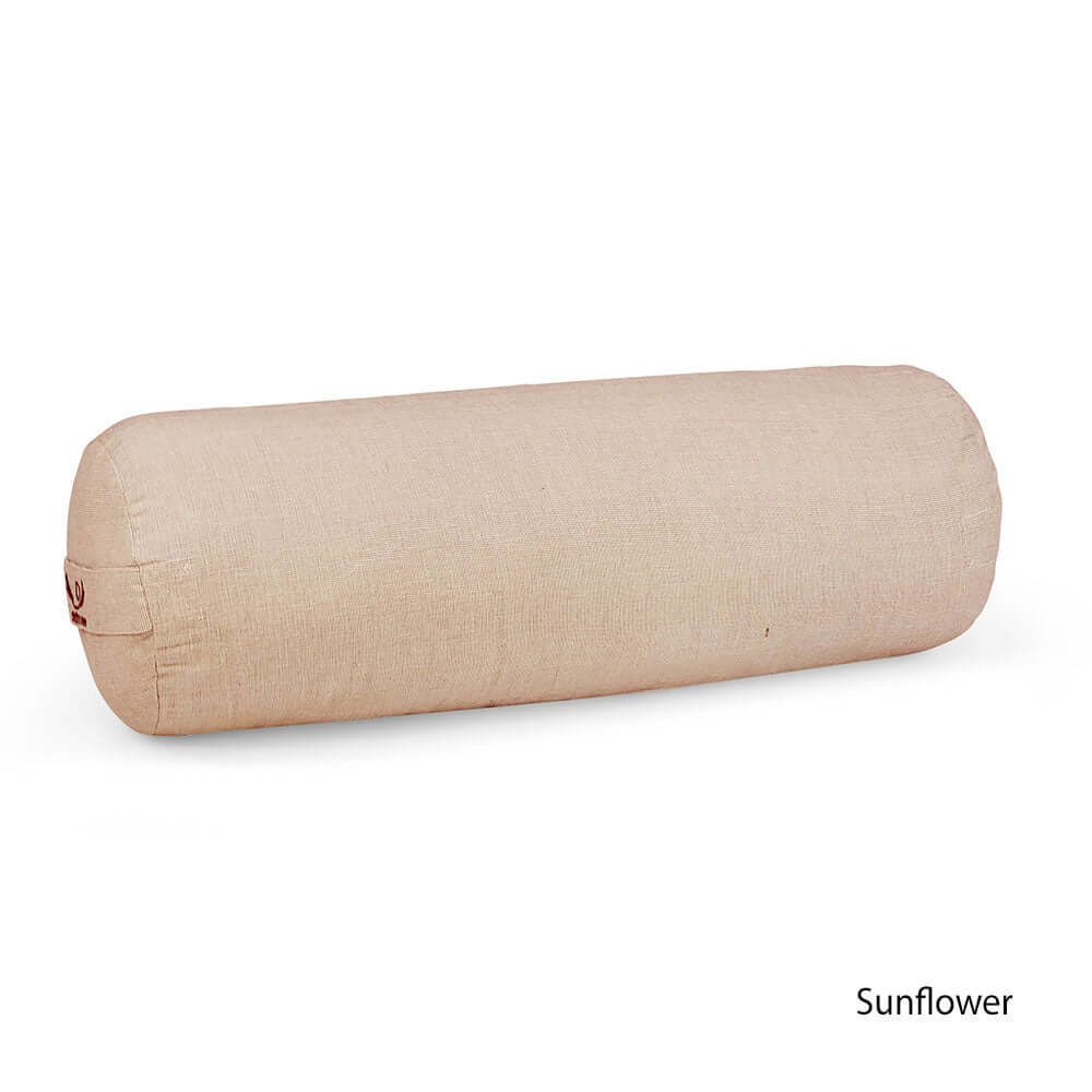 Kiara Woven Organic Cotton Yoga Bolster filled with Kapok