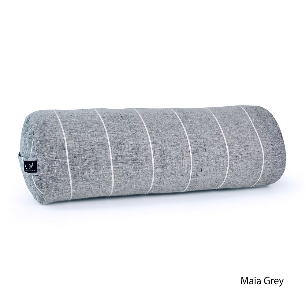 Easy Care Linen Organic Cotton Yoga Bolster filled with KAPOK Stretch Now