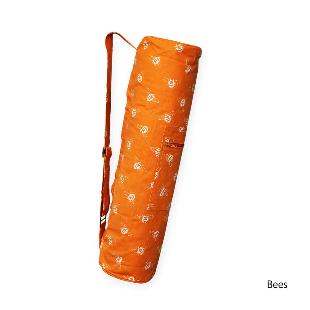 Organic Cotton Yoga Mat Bag Printed Zip Stretch Now