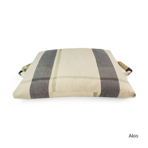 Woven Zabuton Meditation Cushion - Organic Cotton - filled with Kapok