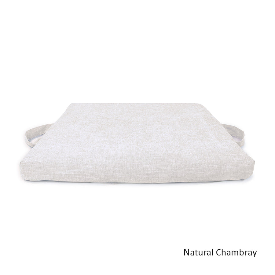 Meditation Cushion - Organic Cotton Zabuton - Chambray