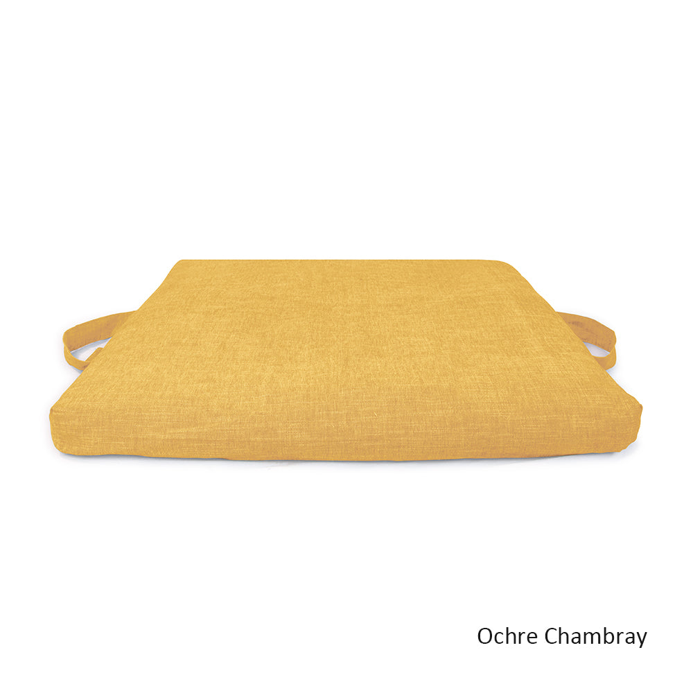 Meditation Cushion - Organic Cotton Zabuton - Chambray