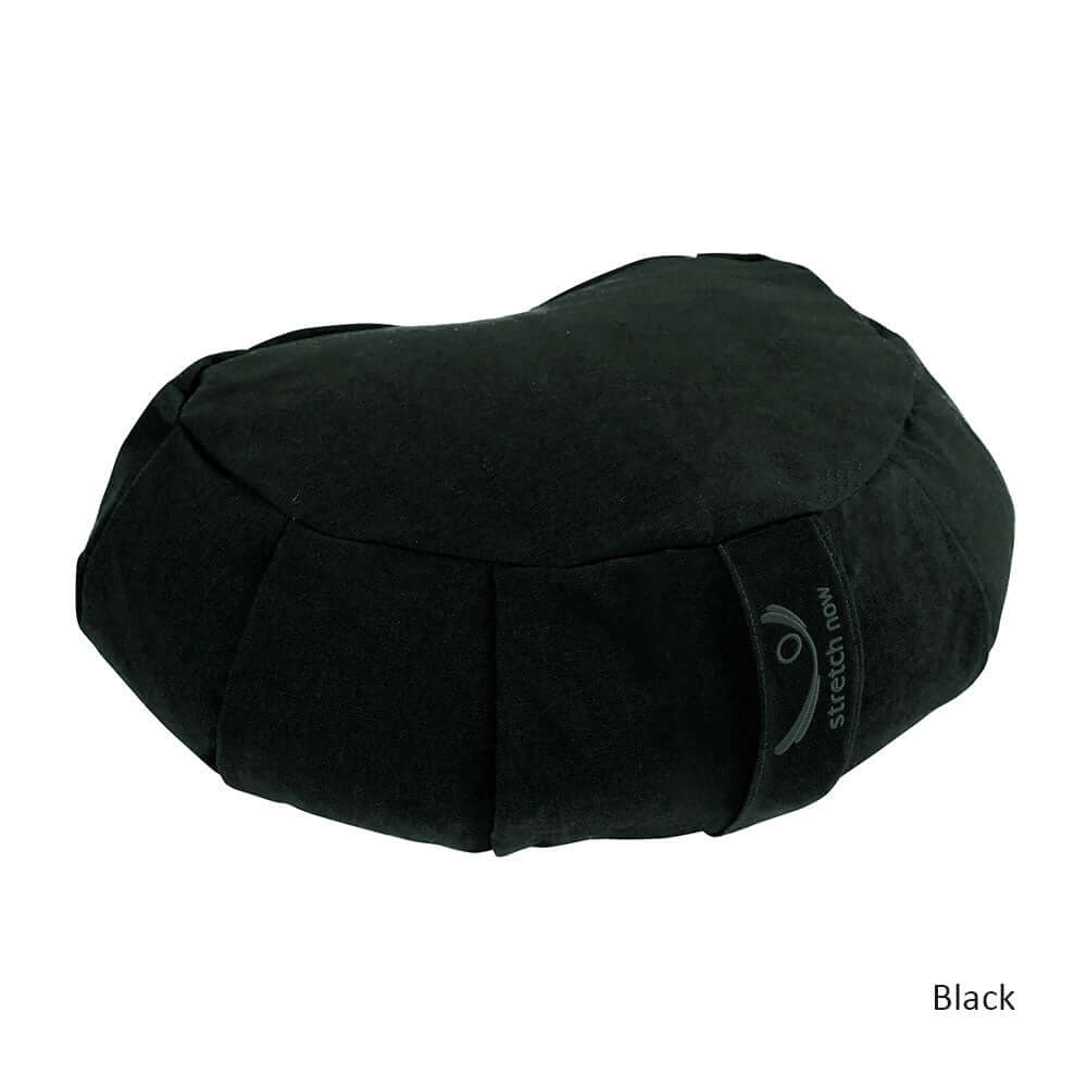 Meditation Cushion - Organic Cotton Crescent Zafu - Stretch Now