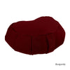Meditation Cushion - Organic Cotton Crescent Zafu in Burgundy