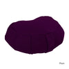 Meditation Cushion - Organic Cotton Crescent Zafu in Plum