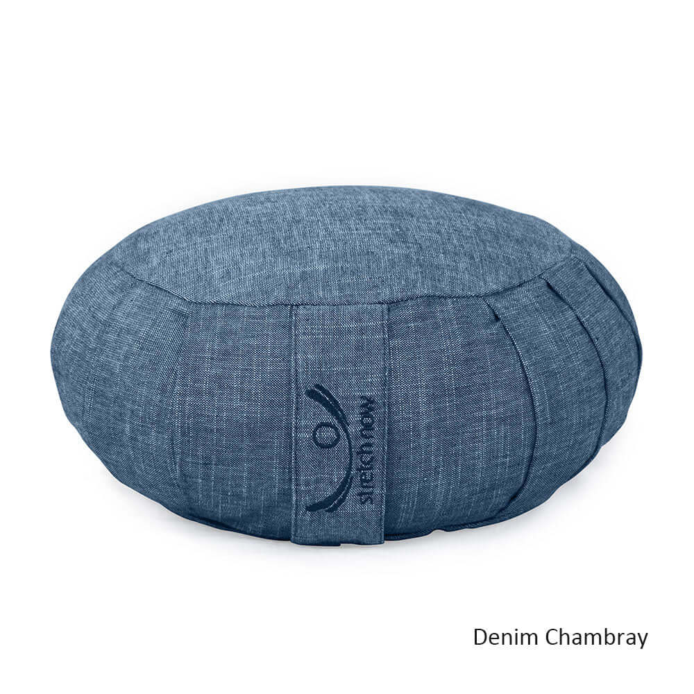 Meditation Cushion - Organic Cotton Zafu - Chambray