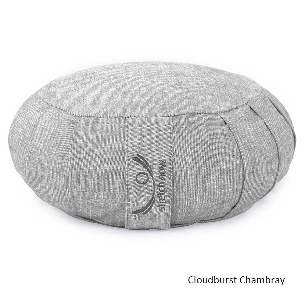 Meditation Cushion - Organic Cotton Zafu - Chambray LARGE