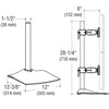 DS100 Dual Monitor Desk Stand Vertical