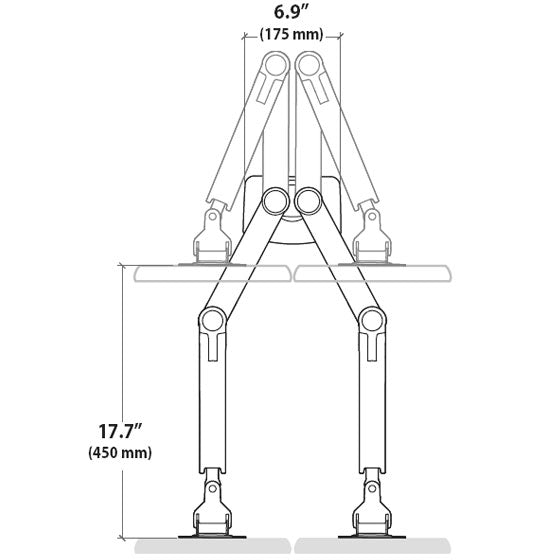 LX Dual Side-by-Side Monitor Arm