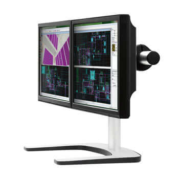 Atdec Freestanding Dual Horizontal Desk Mount