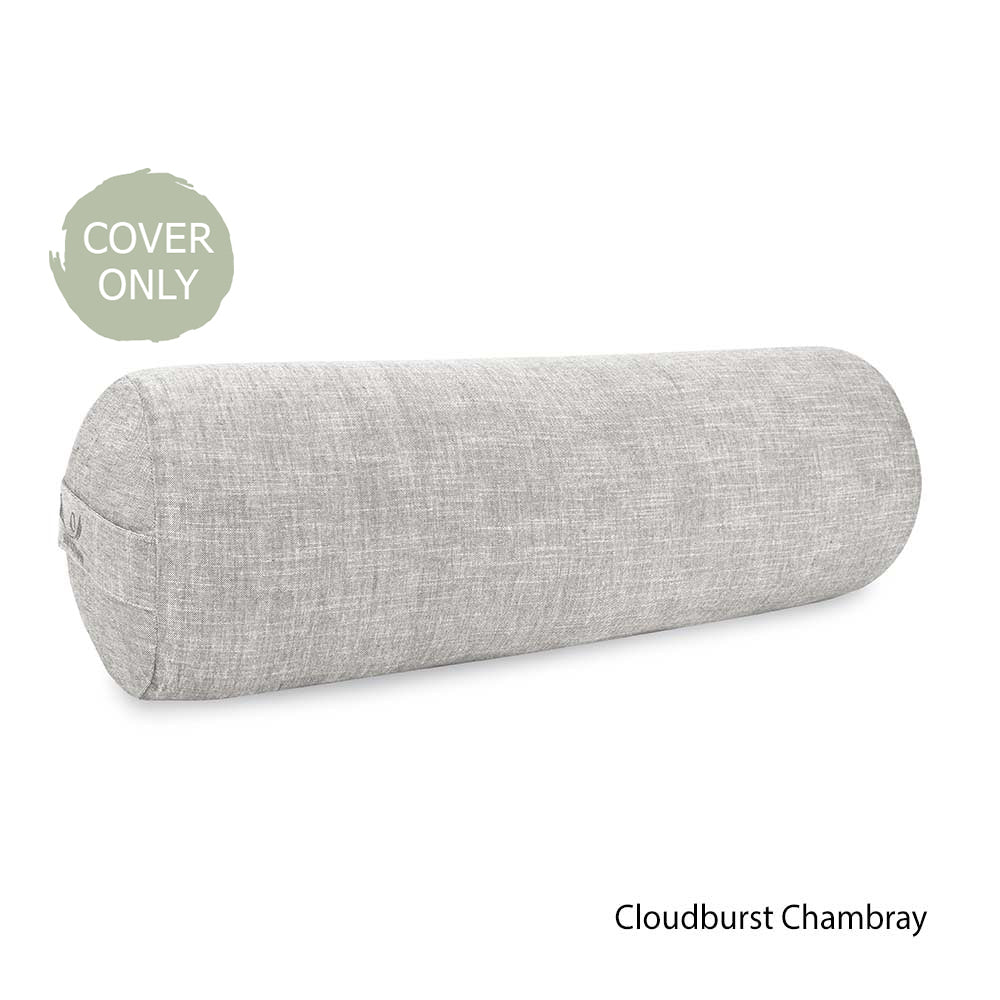 Replacement Cover for Organic Cotton Yoga Bolster - Chambray