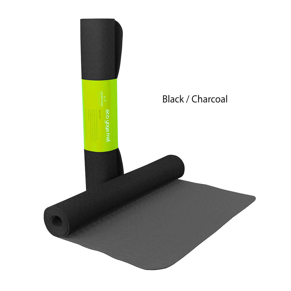 Eco Yoga Mat 4mm Black/Charcoal1