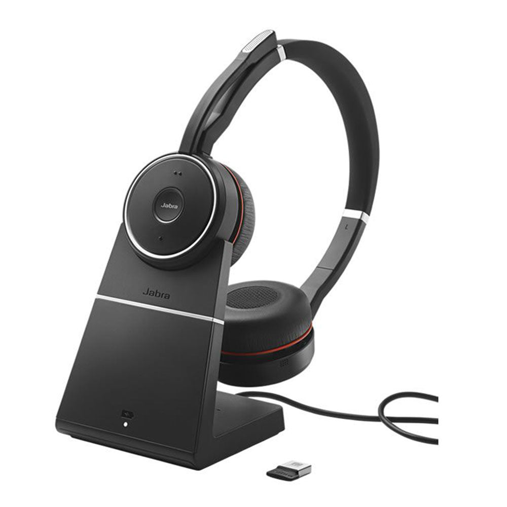 Jabra EVOLVE 75 UC Stereo Bluetooth ANC Headset with Charging Stand