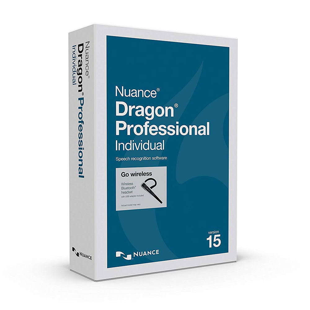 Dragon NaturallySpeaking Professional Individual Wireless 15.0 with Bluetooth Headset