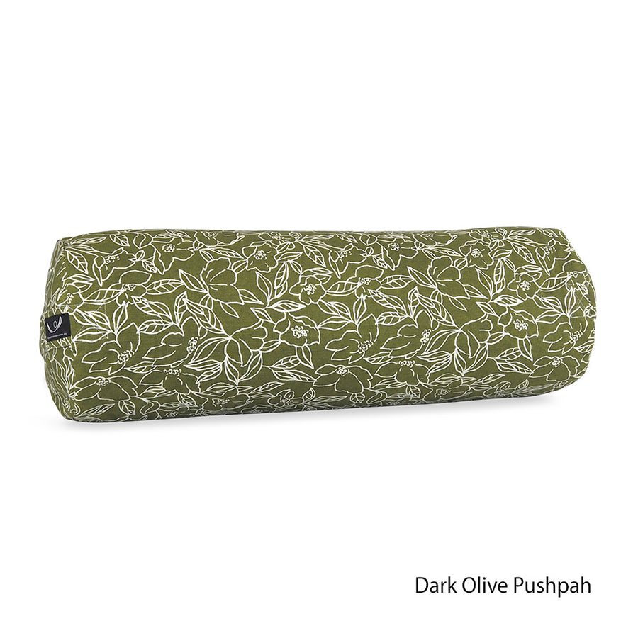Organic Cotton Yoga Bolster - Printed - Teal Elephant